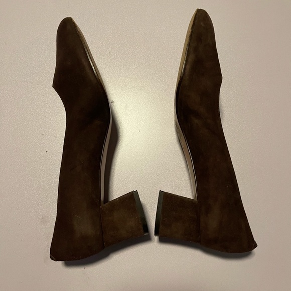 Coach women’s brown suede shoes made in Italy size 7.5 B Heel shoes Mules - Picture 6 of 13
